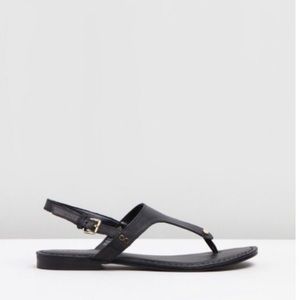 Black Aldo sandals with gold detail (worn once)